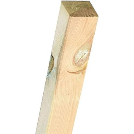 Estaca quadrada de madeira 300x7x7 cm | Estacas de madeira de pinho para plantas sem pontas | Estacas para cercas, pérgolas, jar