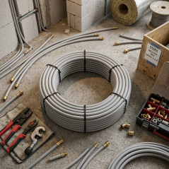 Copper Refrigeration Tubing 1/4" x 1/2", 20 Meters | Insulated Tubing for Air Conditioning, Refrigeration and Climate Control