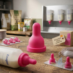 Tetina de goma suave para alimentación. Tetina para bebida de leche, pezón de oveja y terneros.