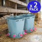 Set di 2 Secchio da 8 litri per agnelli e vitelli con 5 tettarelle. Alimentazione efficiente per agnelli e vitelli Set di 2 Secchio da 8 litri per agnelli e vitelli con 5 tettarelle. Alimentazione efficiente per agnelli e vitelli