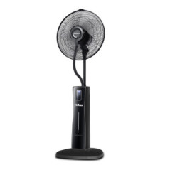 Ventilador de névoa preto de 40 cm e 75 W | 5 pás | 3 velocidades | Ventilador de névoa para exterior
