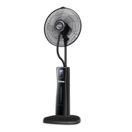 Ventilateur brumisateur noir 40 cm 75 W | 5 pales | 3 vitesses | Ventilateur brumisateur d'extérieur