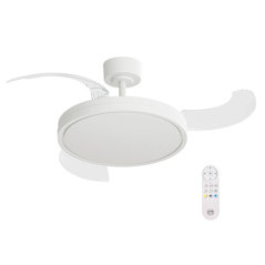 107cm Retractable Ceiling Fan | 3 Transparent Blades | 6 Speeds | Ceiling Fan for Home