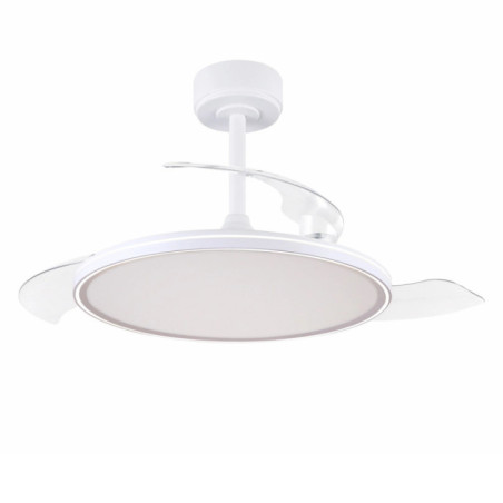 Ventilatore da soffitto retrattile 91 cm | 3 pale trasparenti | 6 velocità | Ventilatore da soffitto per la casa