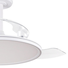 Ventilatore da soffitto retrattile 91 cm | 3 pale trasparenti | 6 velocità | Ventilatore da soffitto per la casa