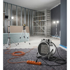 Riscaldatore industriale da 3000 W, grigio | Riscaldatore elettrico ad alta potenza | Riscaldamento per officine, garage e local