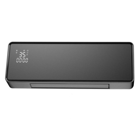 Calefactor Split Cerámico 2000 W con Mando | Cristal Negro | Calefactor de Pared | Calefacción Eléctrica