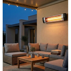 Chauffage mural à quartz 1500 W | IP34 | Chauffage électrique | Utilisation intérieure et extérieure couverte