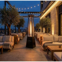 2000W Portable Infrared Floor Heater | Pyramid Type | Electric Heater for Patio and Outdoor Spaces