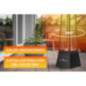 Calefactor de Suelo Portátil Infrarrojo 2000 W | Tipo Pirámide | Calefactor Eléctrico para Terraza y Exterior