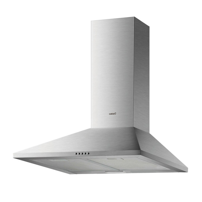 Cappa aspirante decorativa a piramide in acciaio inox Cata da 60 cm | Cappa da cucina | Aspiratore di fumo
