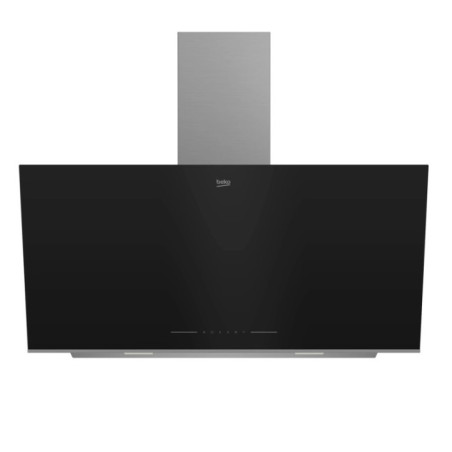 Beko 90 cm Schwarze, schräge Deko-Dunstabzugshaube | Küchenabzugshaube | Dunstabzugshaube | Schräges Design