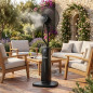 Ventilatore nebulizzatore nero da 40 cm, 75 W | 5 pale | 3 velocità | Ventilatore nebulizzatore per esterni