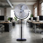 Ventilatore industriale a piantana da 35 cm, 60 W | 3 pale | 3 velocità | Ventilatore a piantana per casa, ufficio e attività co