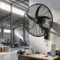 Ventilador de Pared 50 cm 120 W Negro | 5 Aspas | 3 Velocidades | Ventilador de Alta Potencia