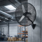 75cm 200W Black Wall Fan | 3 Blades | 3 Speeds | High Power Industrial Fan