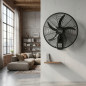 Ventilador de Pared 50 cm 120 W Negro | 5 Aspas | 3 Velocidades | Ventilador de Alta Potencia