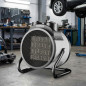 Riscaldatore industriale da 3000 W, grigio | Riscaldatore elettrico ad alta potenza | Riscaldamento per officine, garage e local