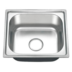 Lavello da cucina quadrato a 1 vasca 46 x 40 x 20 cm | Lavello da cucina in acciaio inox