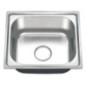 Fregadero de Cocina 1 Seno Cuadrado 46 x 40 x 20 cm | Fregadero de Acero Inoxidable para Cocina