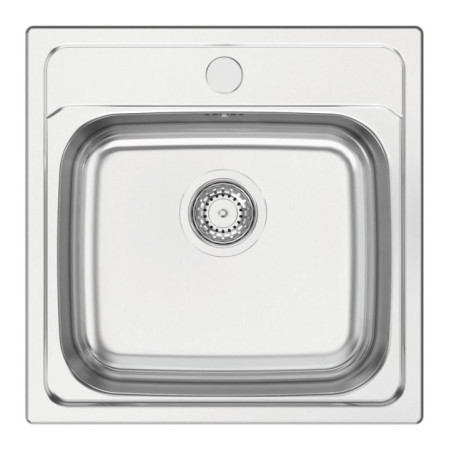 Fregadero de Cocina 1 Seno Cuadrado 48 x 48 x 16 cm | Fregadero de Acero Inoxidable para Cocina