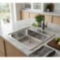 Kitchen Sink 1 Bowl Square 48 x 48 x 16 cm | Stainless Steel Kitchen Sink