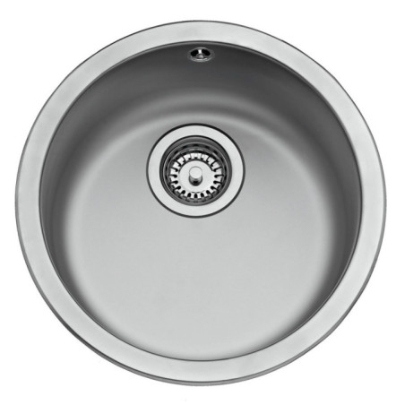 Fregadero de Cocina 1 Seno Teka Redondo 45 x 16 cm | Fregadero de Acero Inoxidable para Cocina