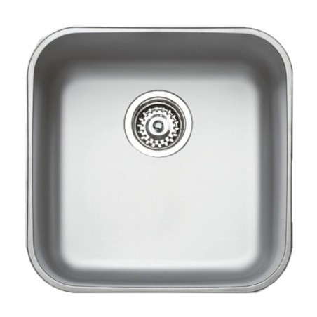 Fregadero de Cocina 1 Seno Teka Cuadrado 43,5 x 43,5 x 18 cm | Fregadero de Acero Inoxidable para Cocina