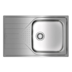 Lavello da cucina quadrato Teka con 1 vasca + gocciolatoio 79 x 50 x 19 cm | Lavello in acciaio inox