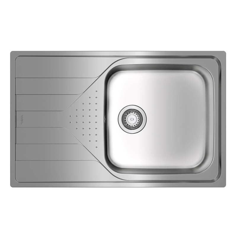 Fregadero de Cocina 1 Seno + Escurridor Teka Cuadrado 79 x 50 x 19 cm | Fregadero de Acero Inoxidable
