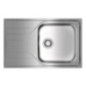 Fregadero de Cocina 1 Seno + Escurridor Teka Cuadrado 79 x 50 x 19 cm | Fregadero de Acero Inoxidable