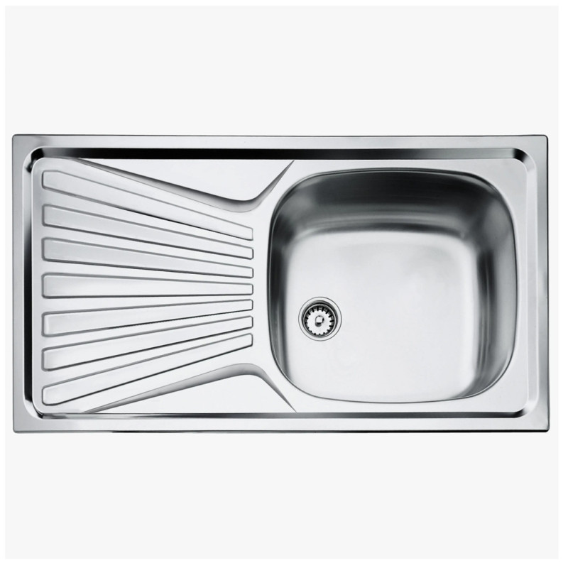 Fregadero de Cocina 1 Seno + Escurridor Teka Cuadrado 78 x 43,5 x 14,6 cm | Fregadero de Acero Inoxidable