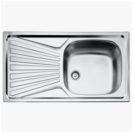 Fregadero de Cocina 1 Seno + Escurridor Teka Cuadrado 78 x 43,5 x 14,6 cm | Fregadero de Acero Inoxidable