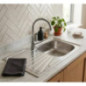 Fregadero de Cocina 1 Seno + Escurridor Teka Cuadrado 78 x 43,5 x 14,6 cm | Fregadero de Acero Inoxidable