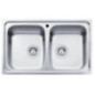 Teka 2 Bowl Square Kitchen Sink 79 x 50 x 16 cm | Stainless Steel Kitchen Sink