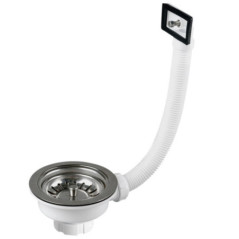 Valvola per lavabo Girpi da 115 mm bianca con stelo e troppopieno | Valvola per lavabo e lavandino