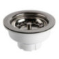115mm Sink Valve with Stem, White | Sink Drain Valve