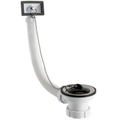 Sink Valve 70 mm 1 1/2" with Flexible Hose White | Sink Drain Valve