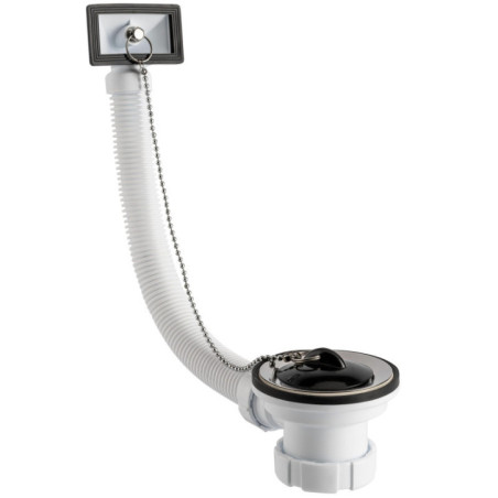 Sink Valve 70 mm 1 1/2" with Flexible Hose White | Sink Drain Valve