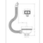 Valvola di scarico per lavello da 70 mm (1 1/2") con tubo flessibile, colore bianco | Valvola di scarico per lavello
