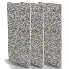 Lot de 3 panneaux isolants acoustiques en polyuréthane 200 x 100 x 4 cm 80 kg/m³