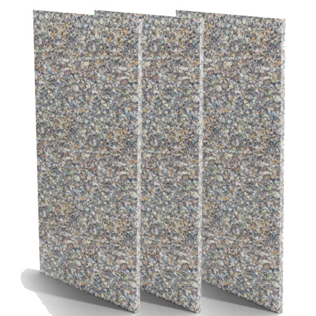 Lot de 3 panneaux d'isolation acoustique en polyuréthane 200 x 100 x 4 cm, 80 kg/m³ | Panneaux d'insonorisation murale | Isolati