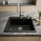 Single Bowl Square Resin Sink 49 x 45.5 x 19 cm | Durable and Easy to Clean Kitchen Sink