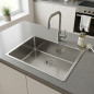Teka 1-Becken-Küchenspüle 54 x 44 x 20 cm | Edelstahl-Küchenspüle