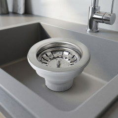 Válvula Fregadero 115 mm sin Rebosadero Blanca Teka | Válvula de Desagüe para Fregadero