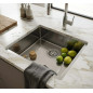 Pia de cozinha quadrada Teka com 1 cuba, 71 x 44 x 20 cm | Pia de cozinha em aço inoxidável