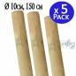 5 Stück Baumstützen 150 cm Ø 10 cm | Holzpfähle ohne Spitze | Pfosten für Zäune, Gärten, Pergolen und Pflanzen 5 Stück Baumstützen 150 cm Ø 10 cm | Holzpfähle ohne Spitze | Pfosten für Zäune, Gärten, Pergolen und Pflanzen