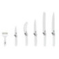 Set di 7 coltelli | Coltelli da cucina in acciaio inossidabile | Da chef, per il pane, per affettare, multiuso, per pizza e pela