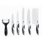 Set di 6 coltelli in acciaio inossidabile antiscivolo | Mannaia, coltello da chef, coltello da intaglio, coltello multiuso, colt