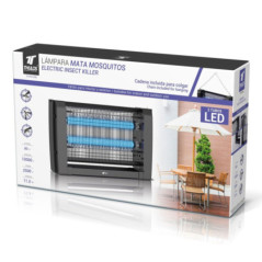 Lampe anti-moustiques UV 11,5 W | Couverture jusqu'à 80 m² | 2 tubes LED UV | 2500 V | Faible consommation | Chaîne de suspensio